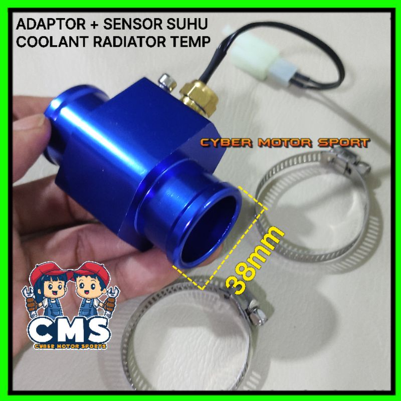 Jual paket adaptor 38mm plus sensor temperatur coolant radiator ...