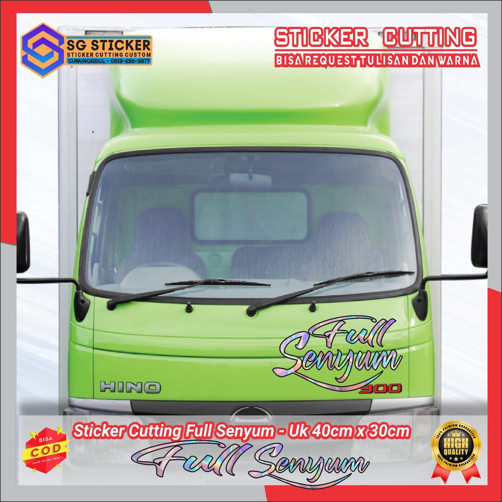 Jual Stiker Truk Bus Elf Sticker Cutting Gods Plan Full Senyum Bisa