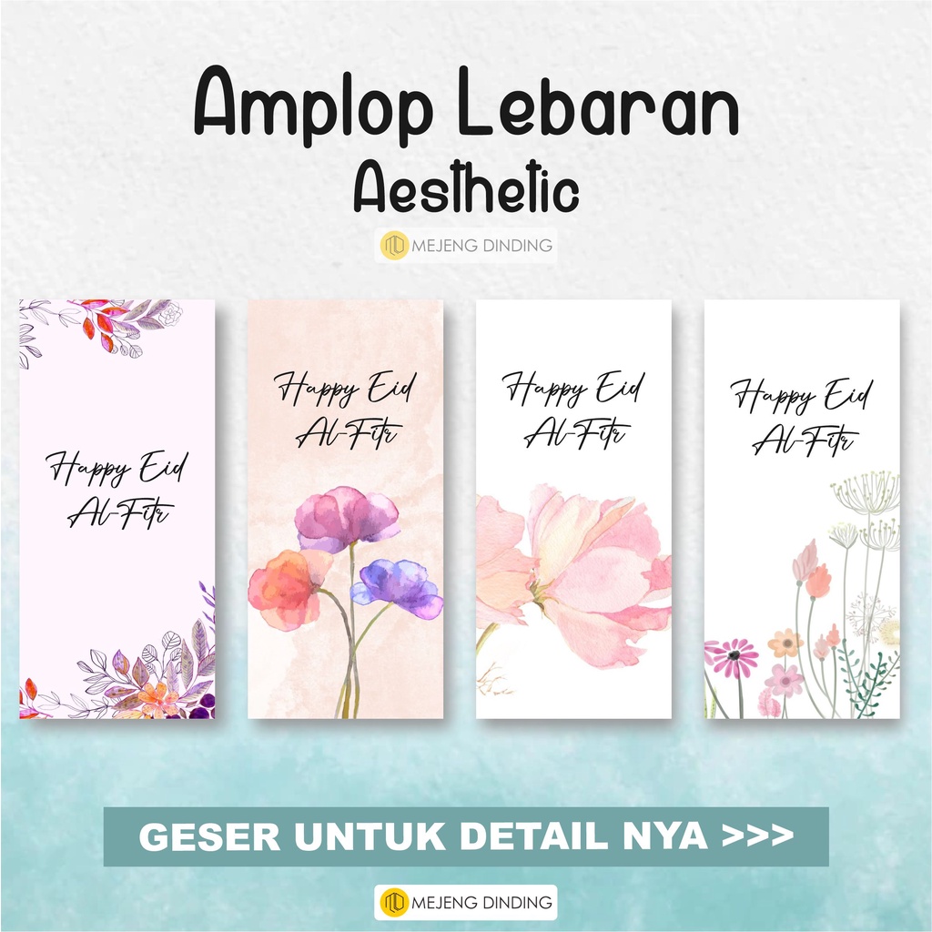 Jual Amplop Lebaran Aesthetic Motif Bunga Isi Pcs Amplop Lebaran