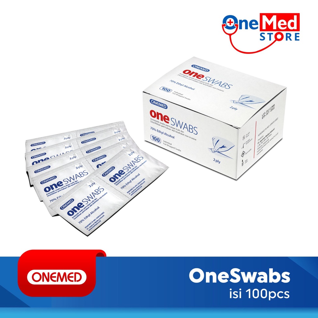 Jual One Swabs Kapas Alkohol 2ply Onemed Box 100pcs Oj Shopee Indonesia