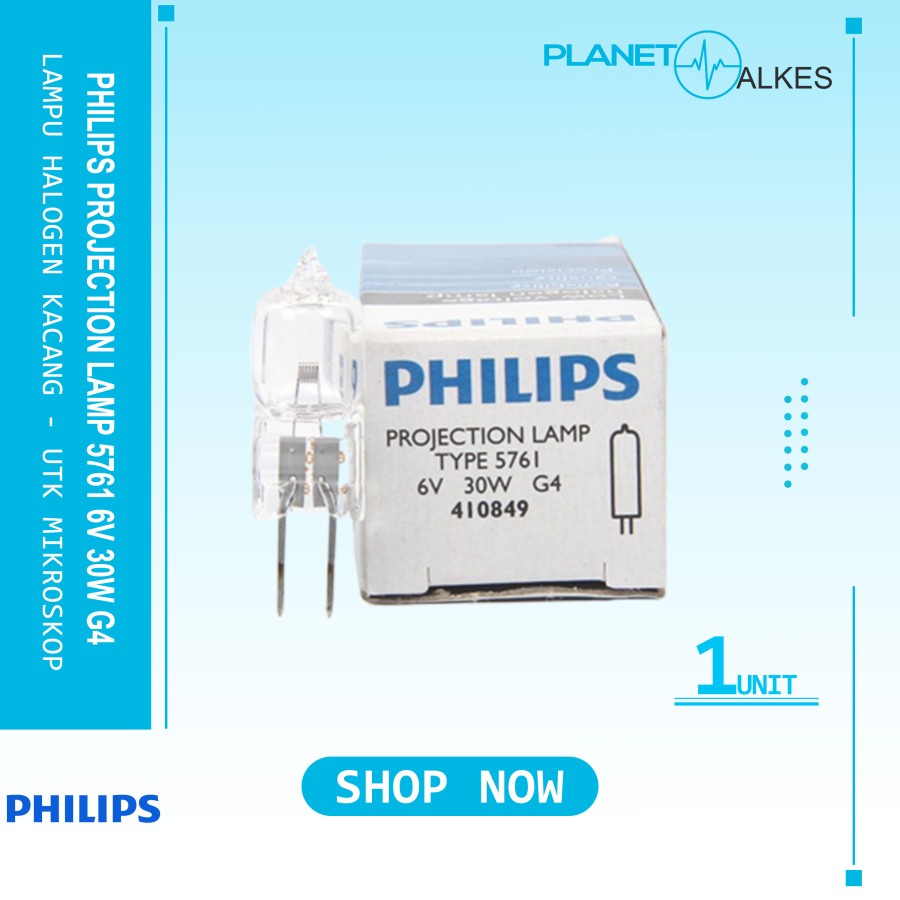 Jual Lampu Halogen Kacang PHILIPS 5761 6V 30W G4 / Projection Lamp