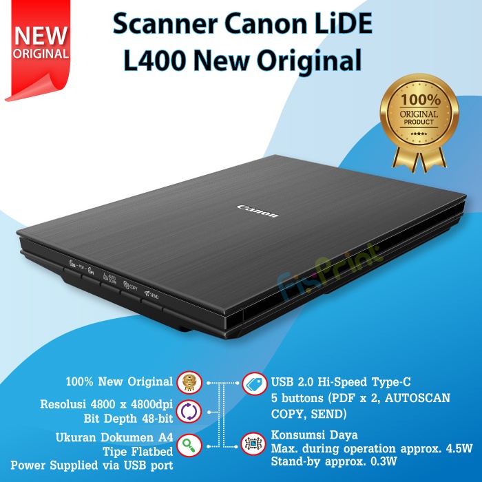 Jual Scanner LiDE 400 RESMI CANON Scanner Flatbed Canon Scan L400