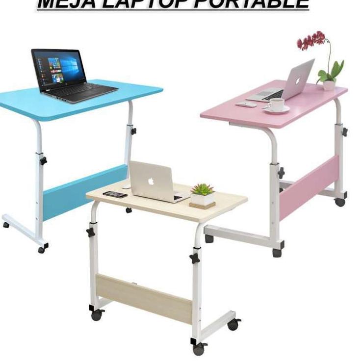 Jual ☃ Nova Meja Laptop Roda Portable Stand Aluminium Adjustable ...