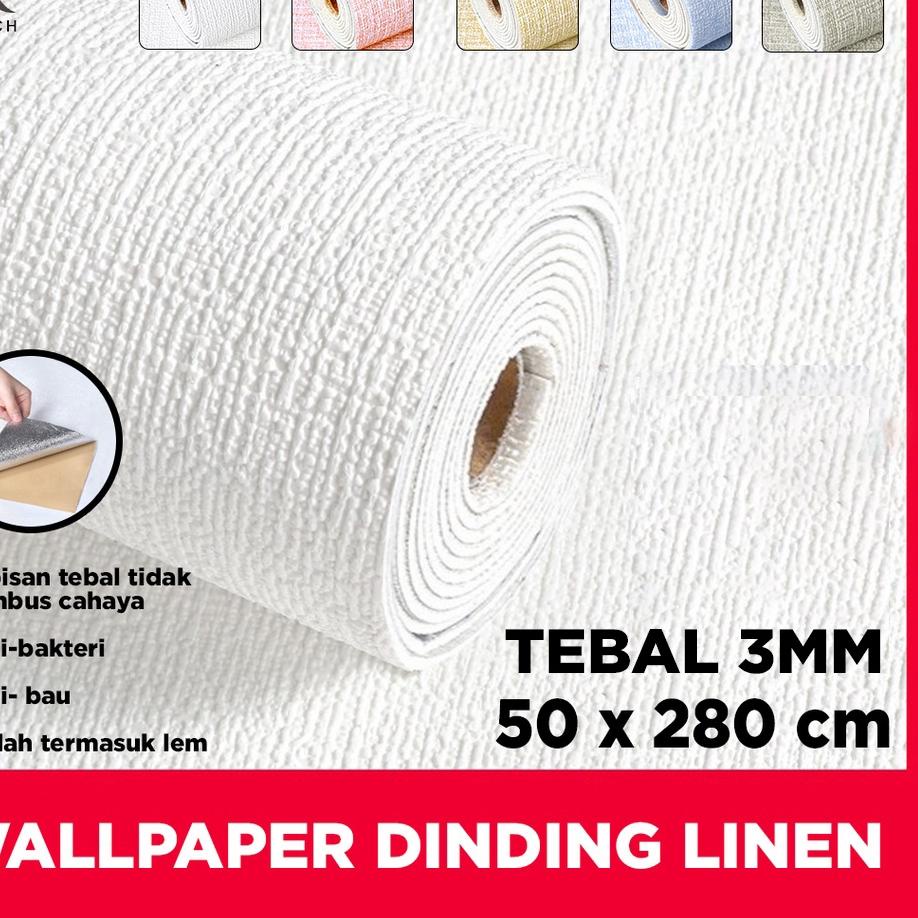 Jual Wallpaper Linen Roll Wallpaper Dinding Dekorasi Kamar