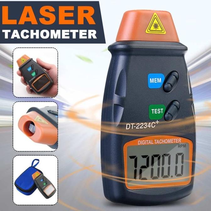Tachymètre Numérique DT-2234C SPORTARC - Mesure Sans Contact RPM, Laser, Plage 2,5 à 99.999 Tr/min