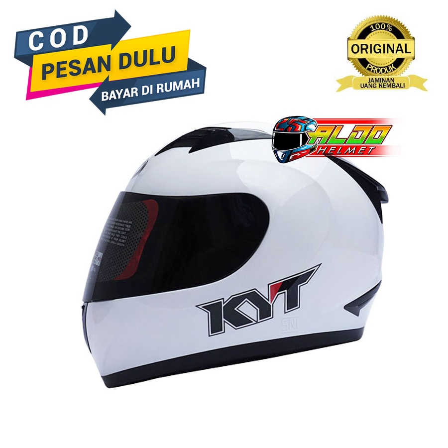 Jual HELM KYT R10 WHITE KYT R10 HELM FULL FACE KYT SINGGLE VISOR