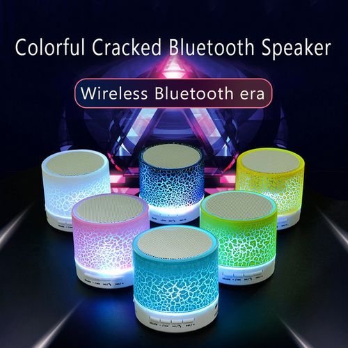 Jual Speaker Bluetooth LED mini motif retak portable wireless bluetooth ...