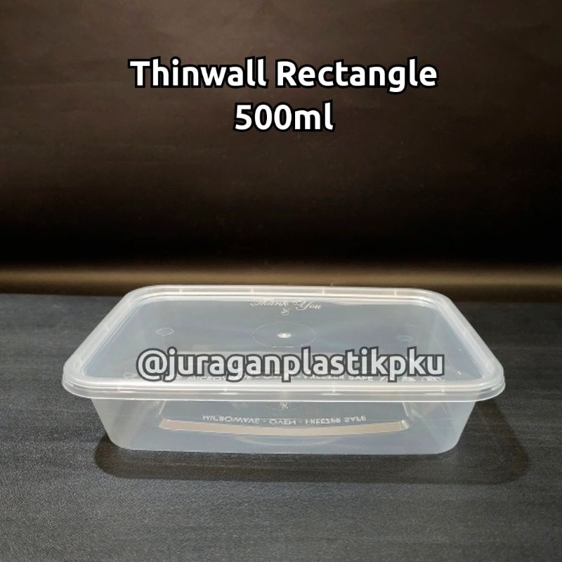 Jual 500ml Rec Thinwall Kotak Makan Plastik Food Container Isi 25pcs