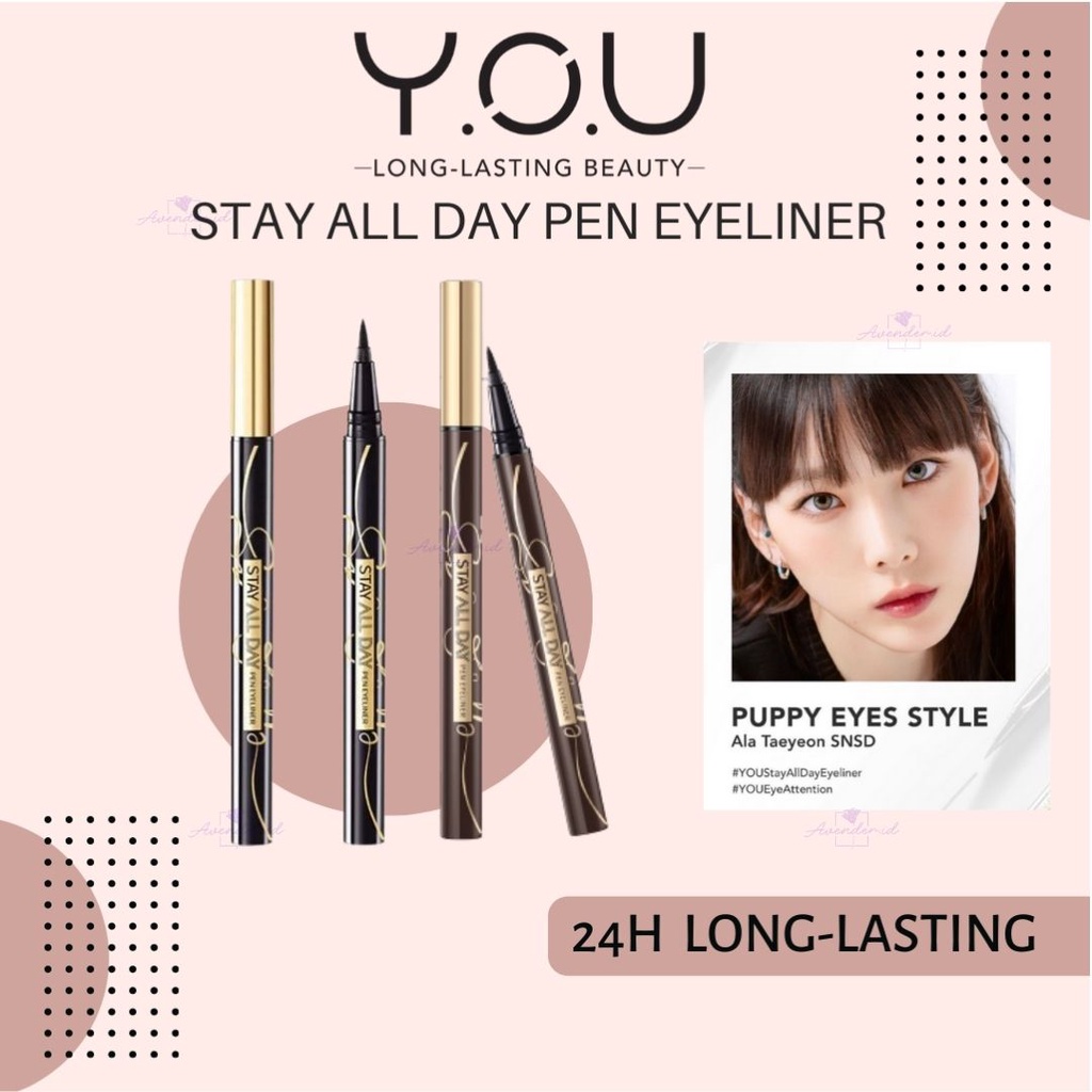 Jual (GET 1 GIFT) YOU STAY ALL DAY PEN EYELINER DRAK BROWN BLACK