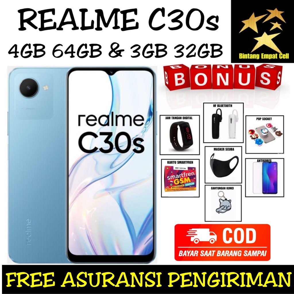 Jual REALME C30S 3/32 & 4/64 GARANSI RESMI | Shopee Indonesia