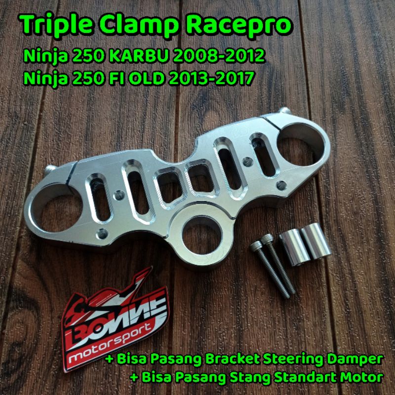 Kit Guidon Clipser Réglable Pour Kawasaki Ninja 250 (2008-2012) Et Ninja 300 (2013-2018) - Aluminium 7075-T6