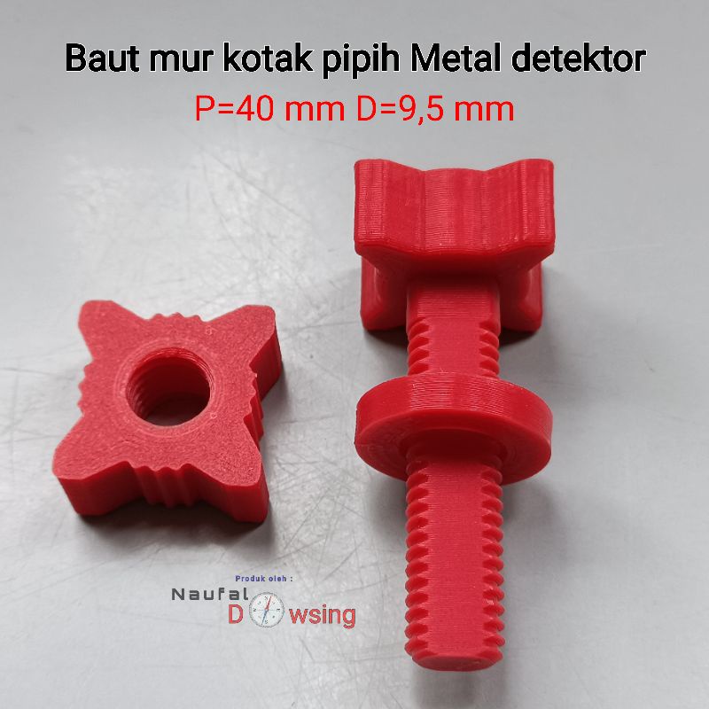 Jual Baut mur pipih kotak P= 40 mm D= 9,5 mm (Equinox, vanquish, go ...