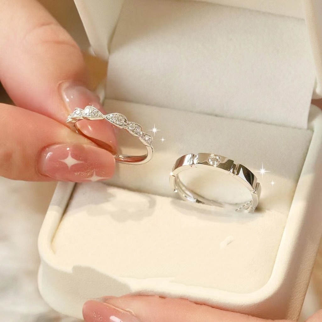 Jual Tren Baru Cincin couple Pasangan -princess crown Muda dan Modis ...