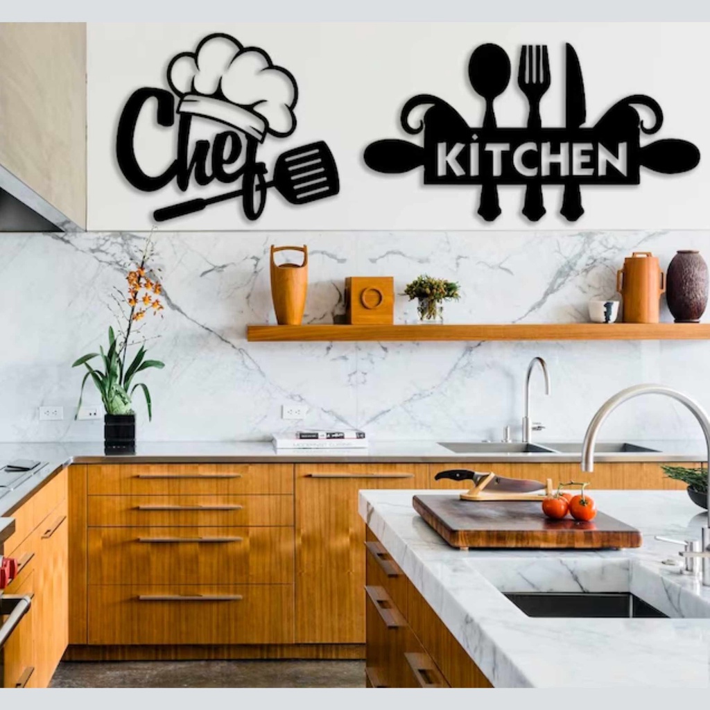 Jual Hiasan dinding (3D) dapur wall decor minimalis pajangan dapur
