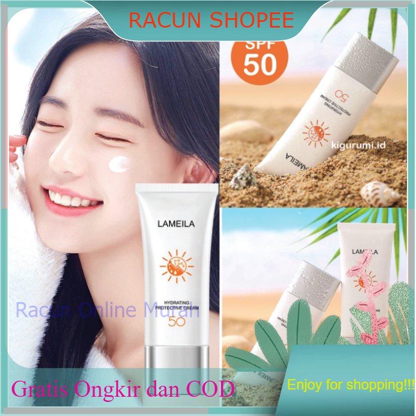 Jual LAMEILA Sun Block SPF 50 Sun Screen Wajah Tahan 12 Jam PA+++ White