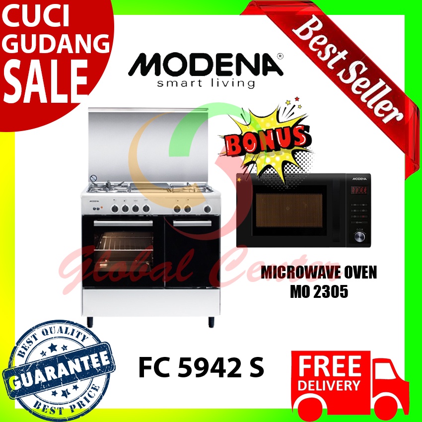 Jual Freestanding Cooker Modena CARRARA FC 5942 S Stainless | Shopee ...