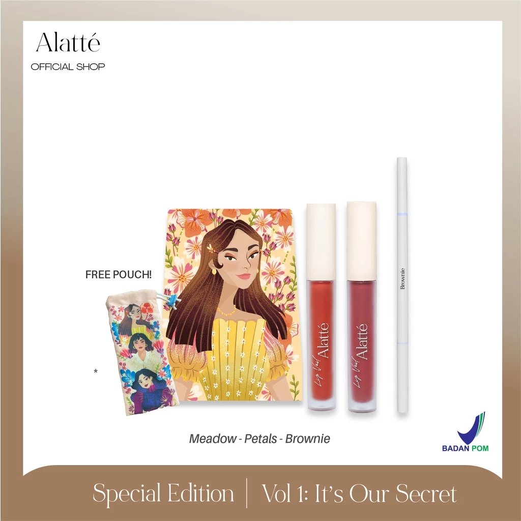 Alatte - Special Edition Volume 1 : It's Our Secret Lip Veil / Lip Cream / Velvet / Pensil Alis