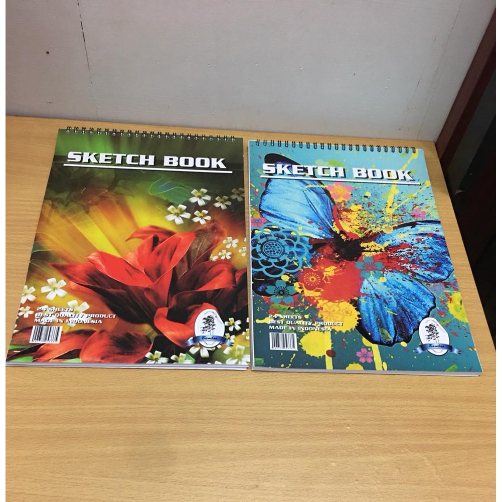 Jual SKETCH BOOK A4 BAMBOO 24 SHEET Shopee Indonesia