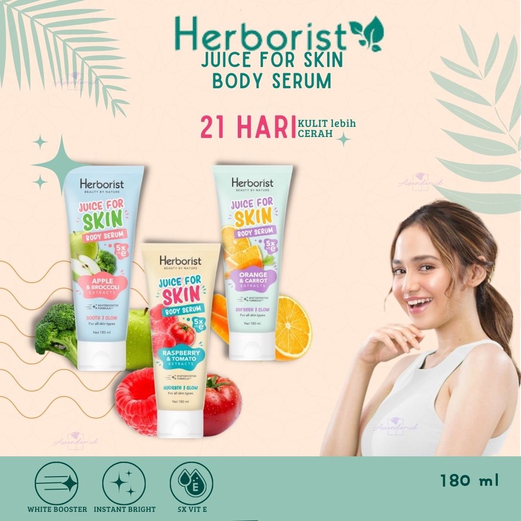 Jual (GET 1 GIFT) HERBORIST JUICE FOR SKIN BODY SERUM 180ML Body