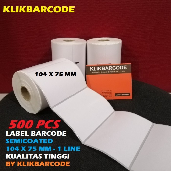 Jual MURAH 500 PCS LABEL BARCODE 104 X 75 mm -- KERTAS STICKER LABEL ...
