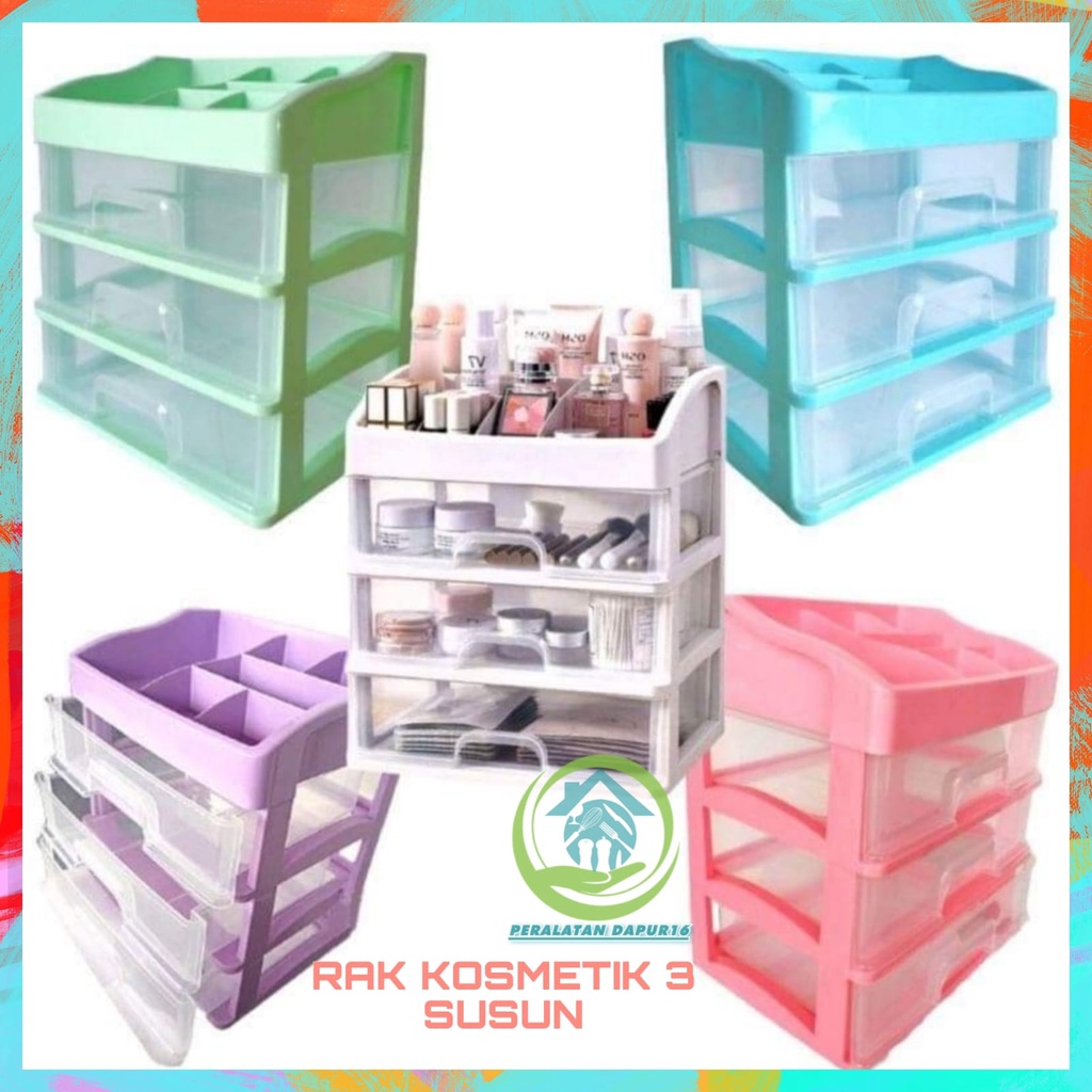 Jual RAK KOSMETIK LACI 3 SUSUN / RAK KOSMETIK LACI JEON / RAK KOSMETIK ...