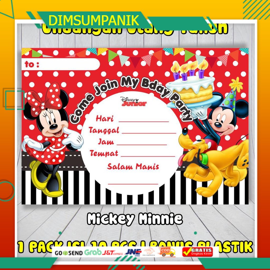 Jual Undangan Ulang Tahun Minnie Mouse | Shopee Indonesia