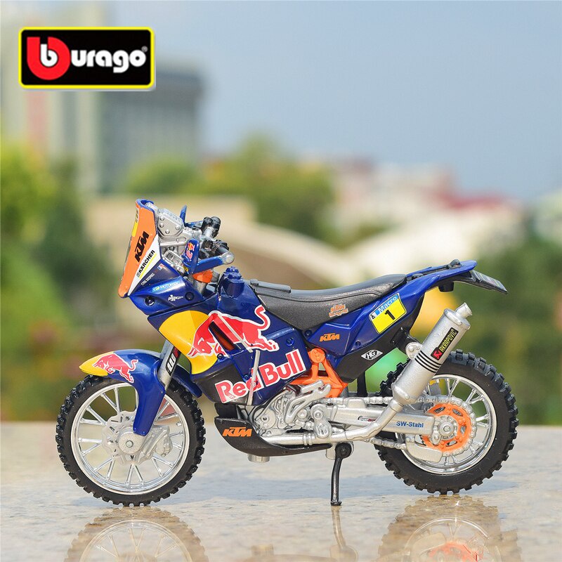 Bburago KTM 450 Rally Dakar #1 - Modèle Réduit 1:18 Cyril Despres - Die-cast Détaillé