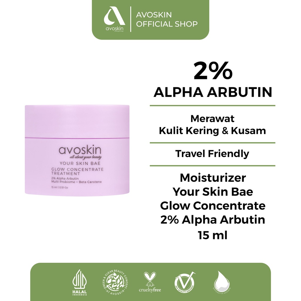 Jual Moisturizer Avoskin Your Skin Bae GCT Alpha Arbutin 15ml