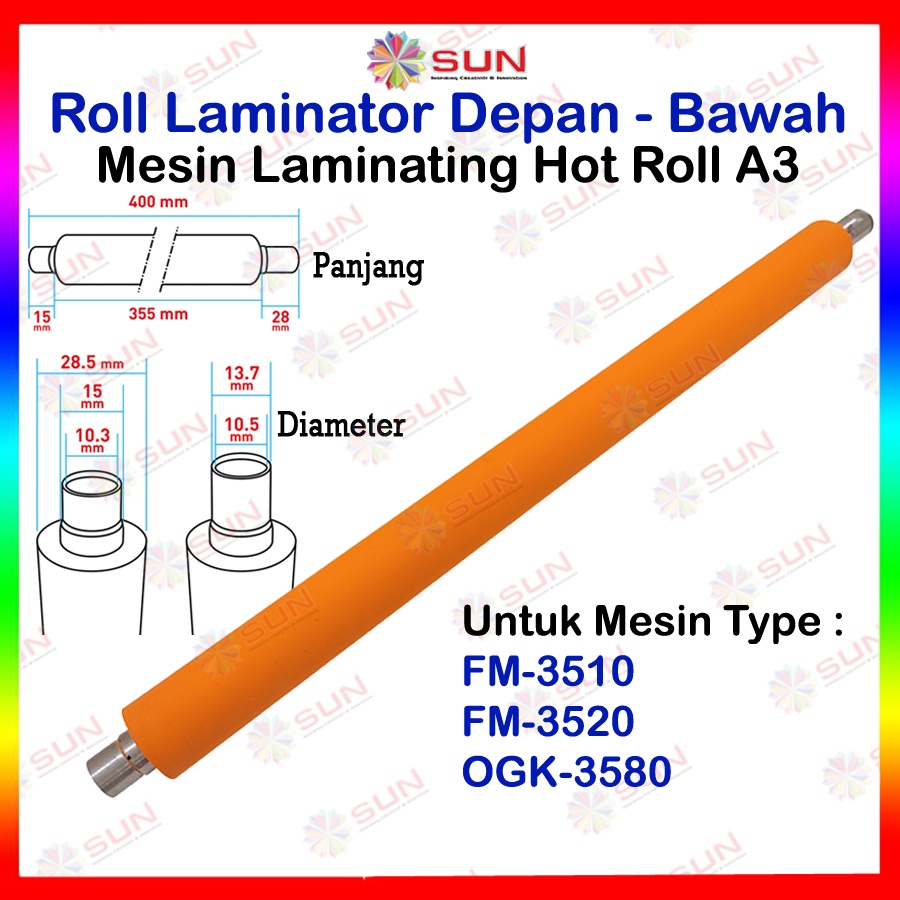 Jual Spare Part Laminator Roll FM3510 FM3520 Roller Film Laminasi