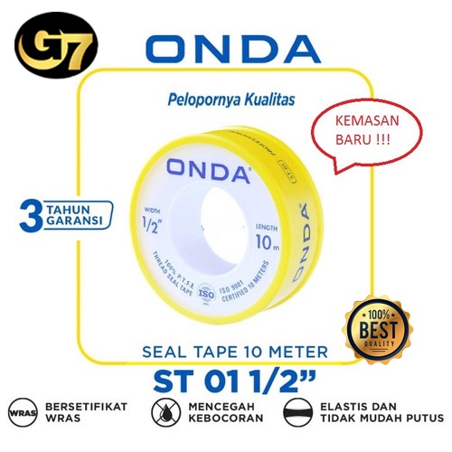 Jual Seal Tape Onda Original Penutup Celah Sambungan Keran Kran Air Fitting Drat Pipa Anti Bocor