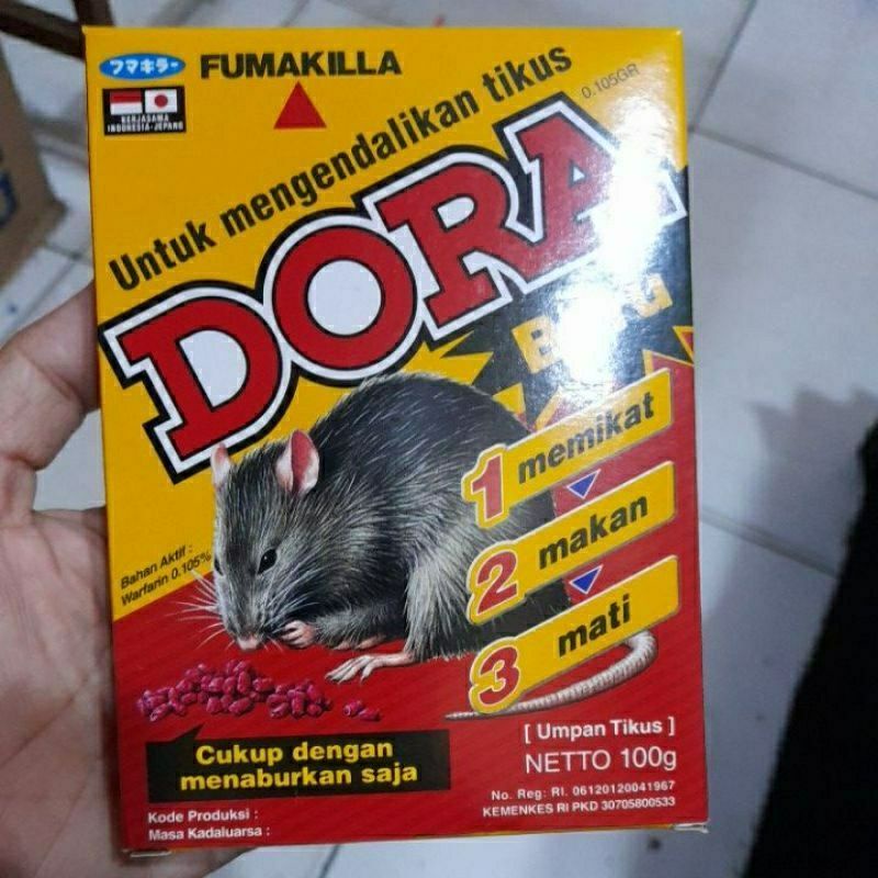 Jual Racun Tikus Dora Fumakila 100 Gr Shopee Indonesia