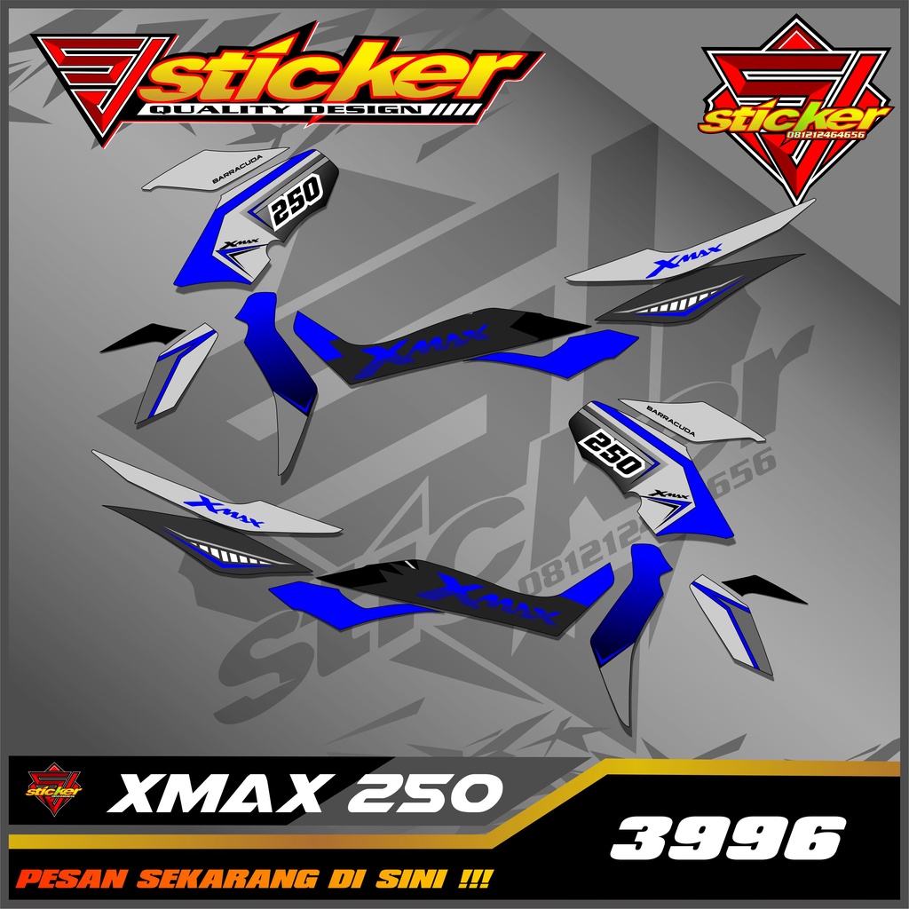 Jual 3996 STICKER STRIPING YAMAHA XMAX 250CC LIST DESIGN NEW RACING ...