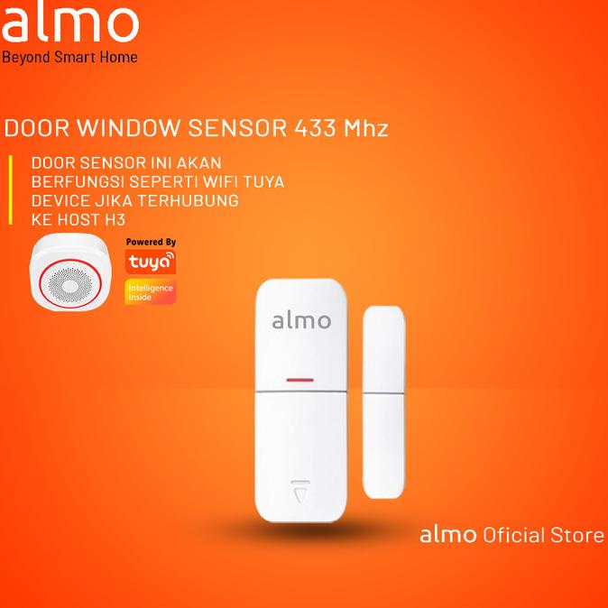 Jual ALMO Wireless Door Window Magnetic Sensor 433Mhz Alarm Rumah ...