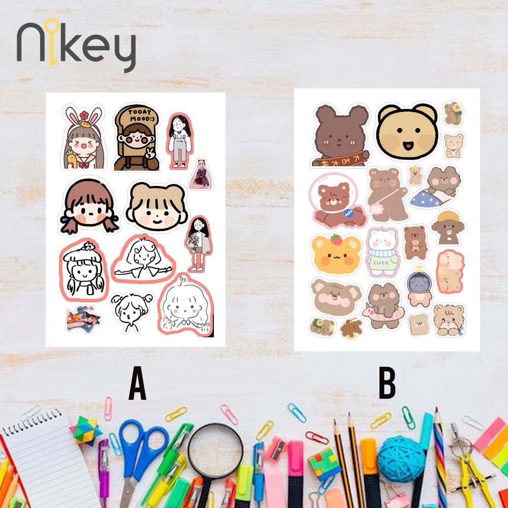Jual Stiker Lucu Anak, Stiker Aesthetic, Stiker Bahan Glossy A5