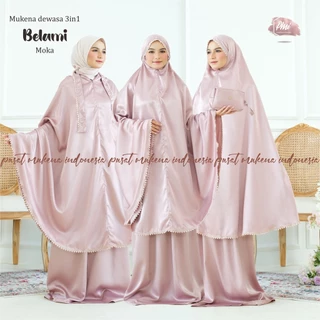 Pusat Mukena Indonesia - Mukena Dewasa Daily 3In1 Satin Silk Belamie