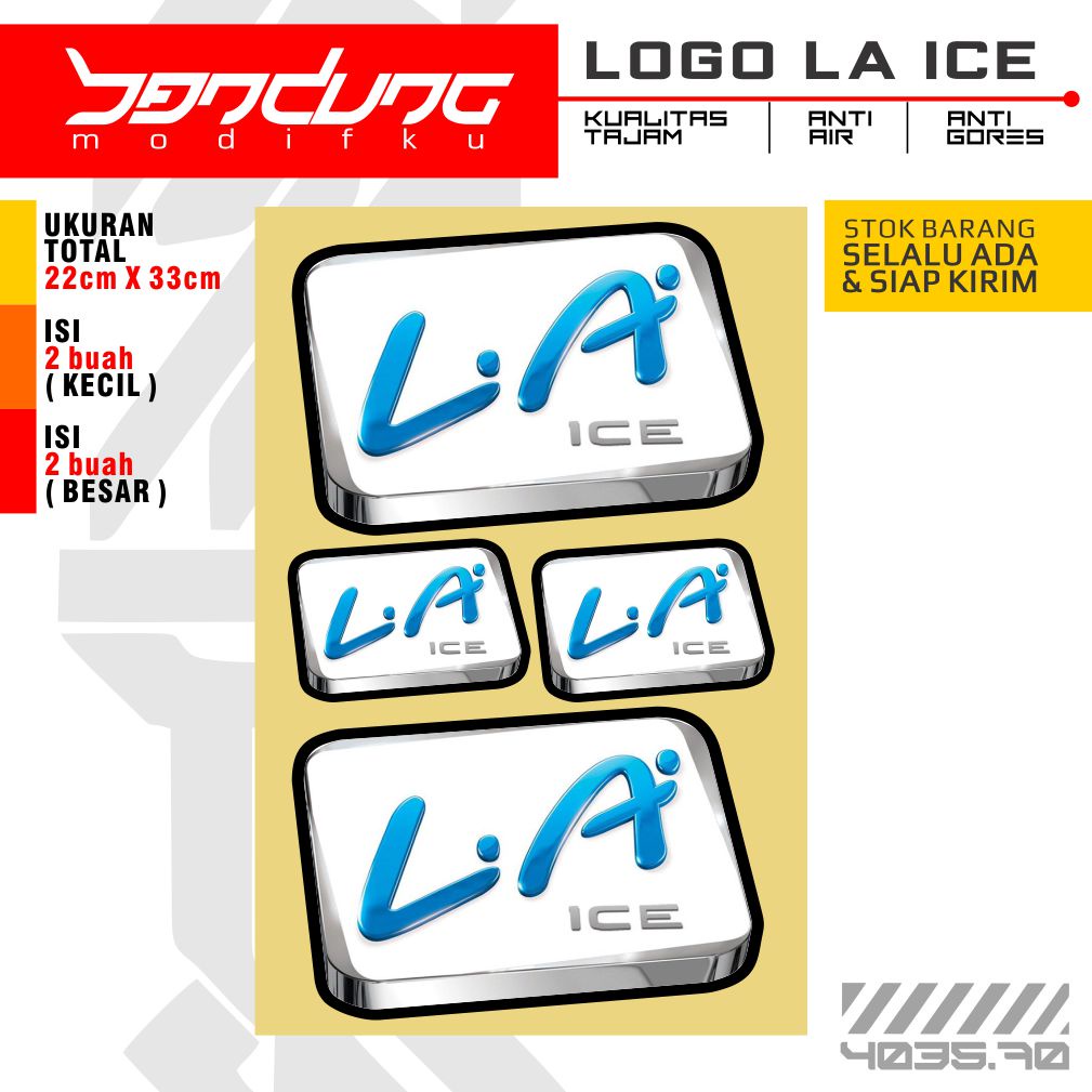 Jual Sticker Stiker set pack logo LA ICE Variasi semua kendaraan ...