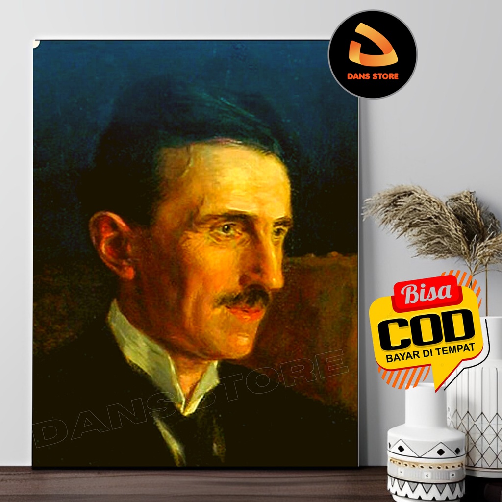 Jual Poster Nicola Tesla Hiasan Dinding Saintist Dekorasi Ruangan Wall