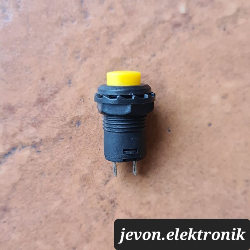 Jual Saklar Tombol Button Push On Off Hitam Tanggung Warna Merah Kuning ...