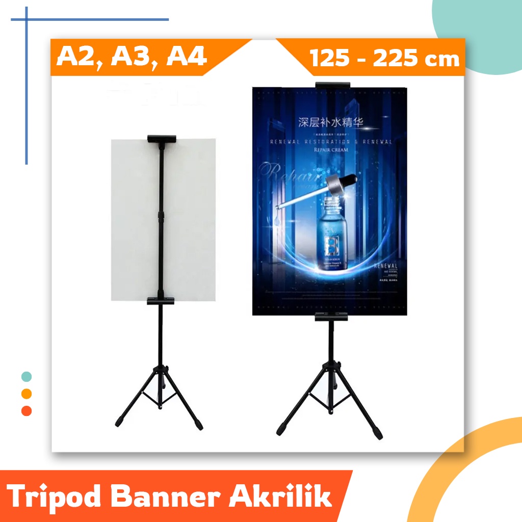 Jual Paket Tripod Banner Akrilik Tripod Stand Banner Tripod Banner 2 Sisi Display Shopee 2769