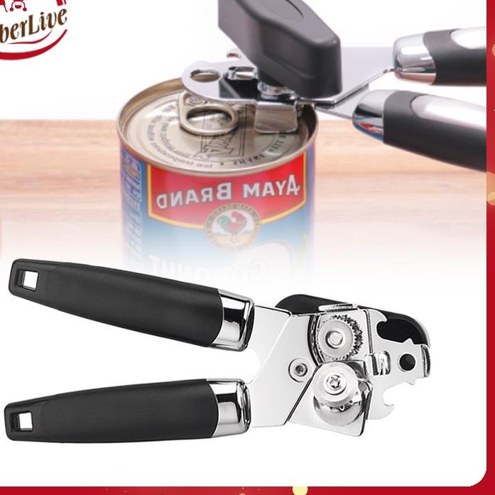 Jual Bisa Cod Stainless Steel Can Opener 3 In 1 Alat Pembuka Kaleng Putar Manual Botol Opener 4093