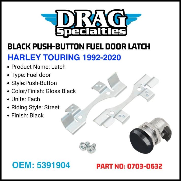 Jual [[Terbaru]] Drag Black PushButton Fuel Door Latch Harley Fl 0703