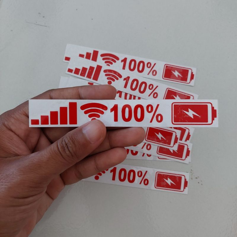 Jual stiker baterai sinyal handphone sepeda motor mobil | Shopee Indonesia