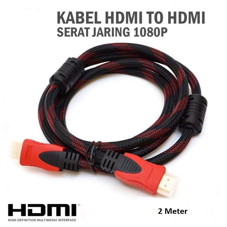 Jual Kabel Hdmi To Hdmi Meter Meter Nylon High Speed Hdtv Cable Serat Karbon Hitam Merah