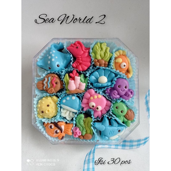 Jual coklat karakter ikan, kerang, bintanglaut/sea world | Shopee Indonesia