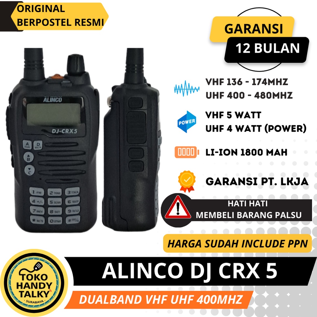 Jual Handy Talky Alinco Dj Crx Crx Dualband Vhf Uhf Mhz New Original Garansi Resmi Postel