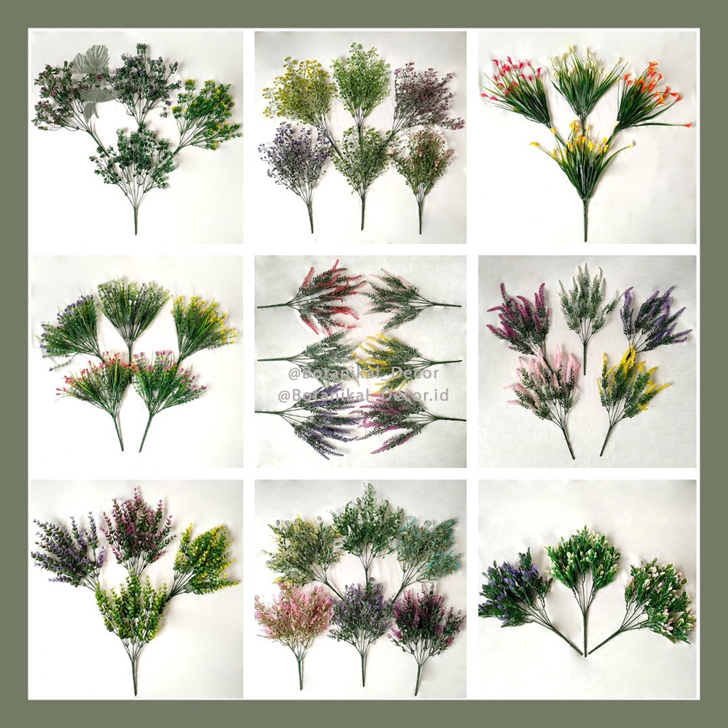 Jual Artificial Flower Mix Collection Bunga Baby Breath Lavender Mouse