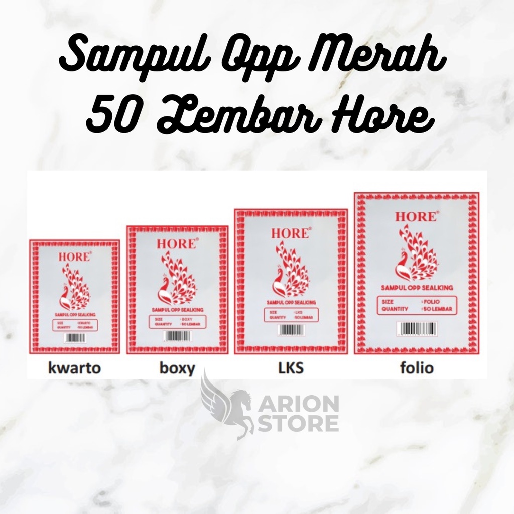 Jual [arion Store] Sampul Buku Plastik Sampul Hore Opp Sealking