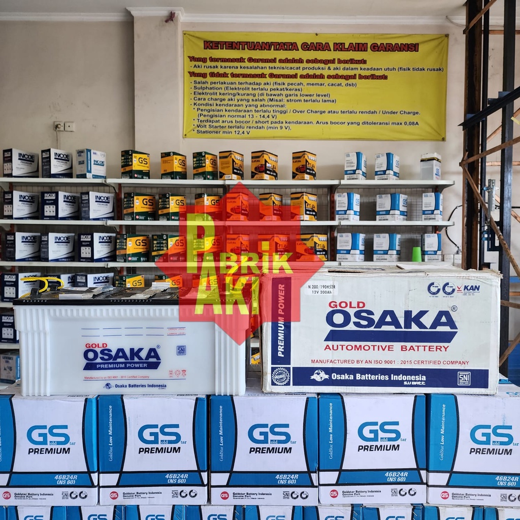 Jual AKI MOBIL OSAKA N200 N 200 TRUCK KAPAL FORKLIFT BUS GENZET