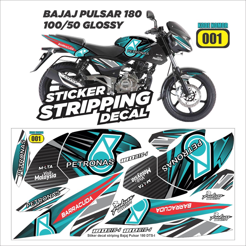 Jual Striping Bajaj Pulsar 180 DTS-i 2010-2014 decal Bajaj