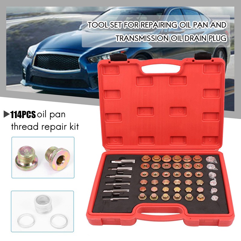 Jual 64PCS Oil Pan Thread Repair Set Alat Steker Tiriskan Karter ...